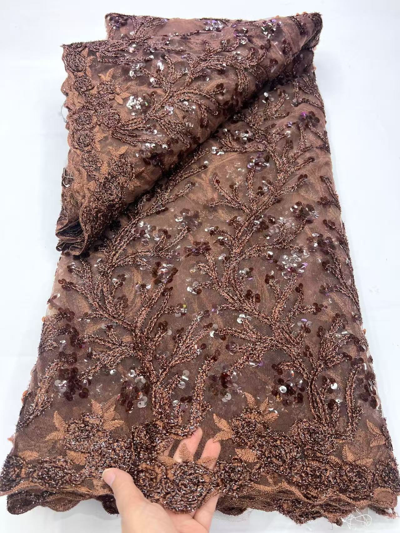 Glitter Tablecloth - Luxury French Tulle Lace Fabric Sequins