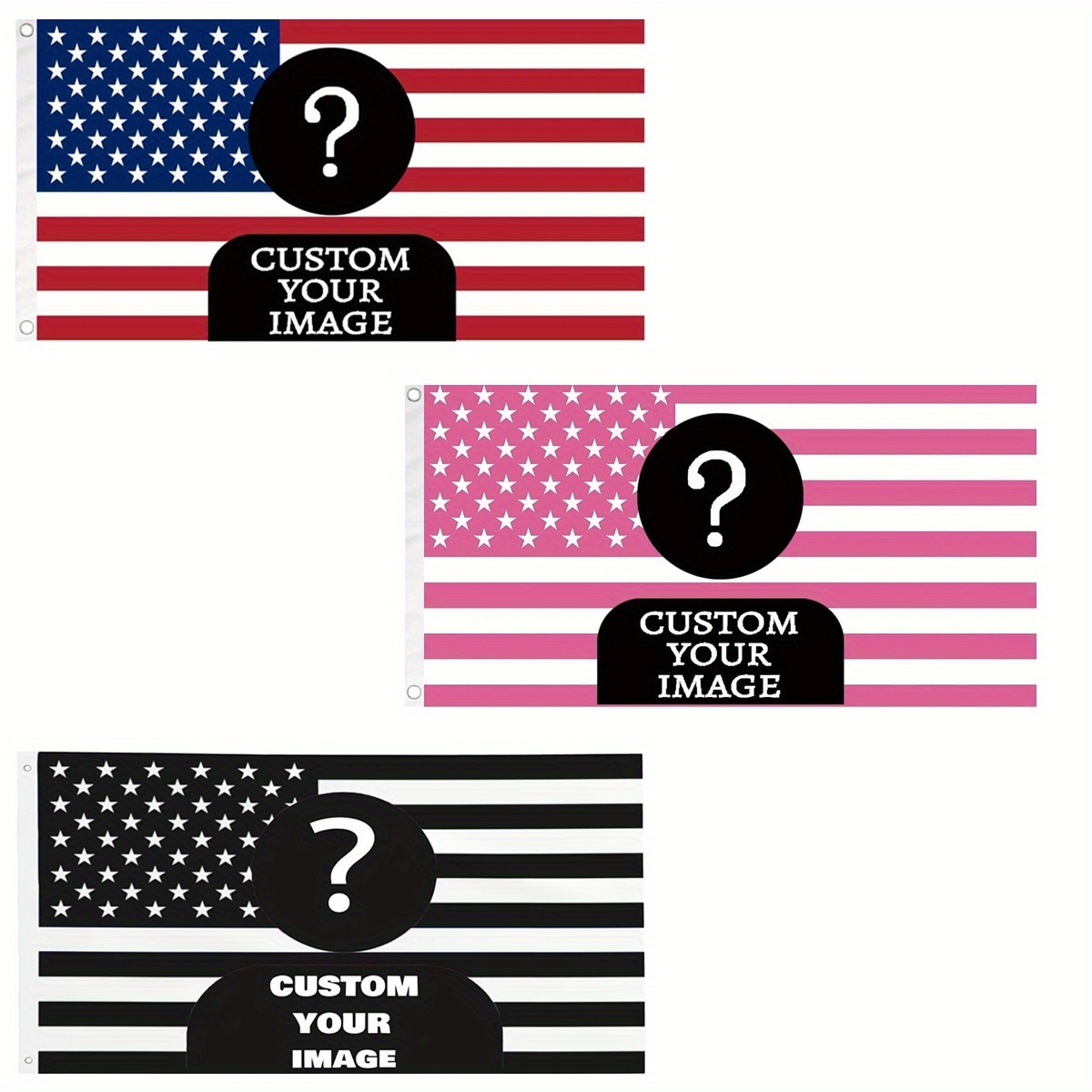 Event Party - 1pc Custom Classic Pink/Black American Flag,