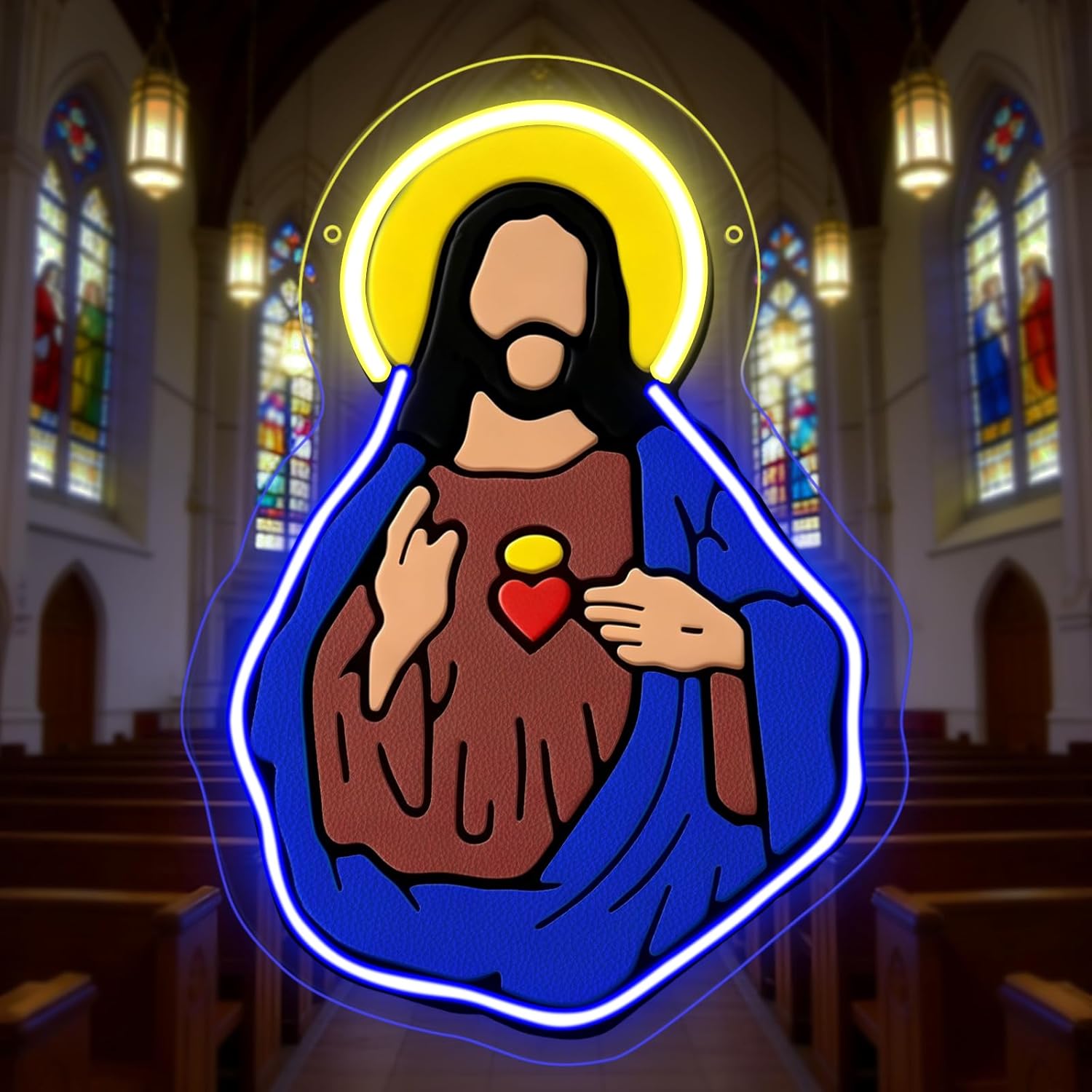 Neon Sign Party - Sacred Heart of Jesus Neon Sign