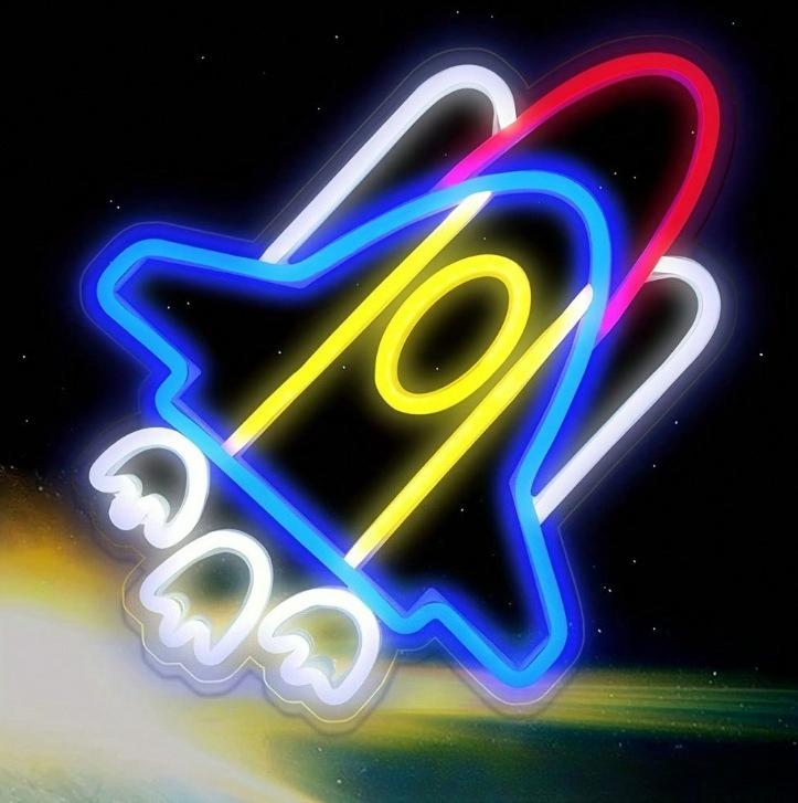 Neon Sign Party - Rocket Neon Sign USB Neon Lights