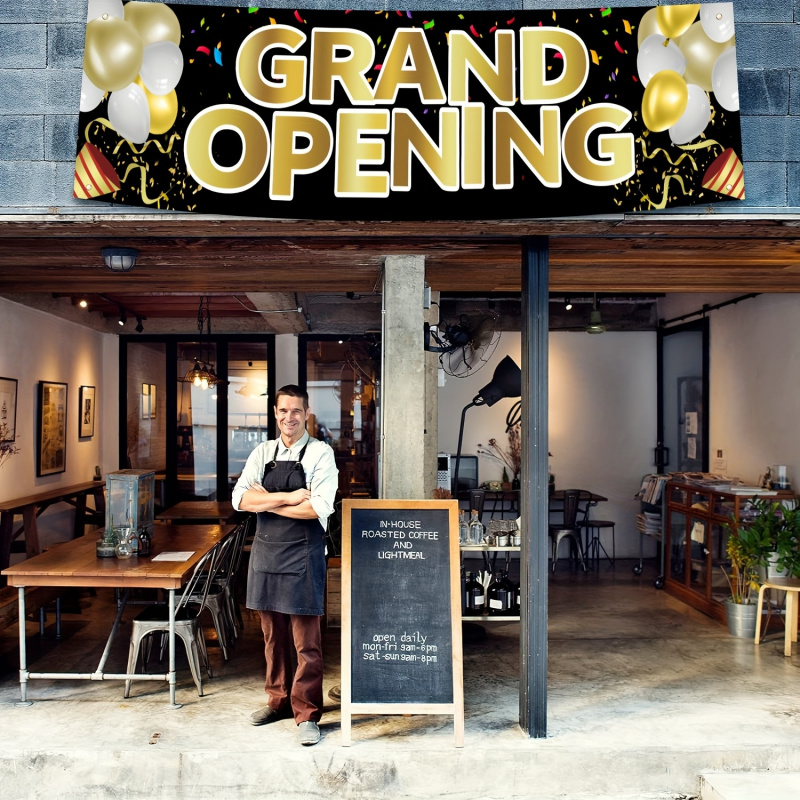 Party Event Supply Store - VIKAMA Grand Opening Banner, New Store