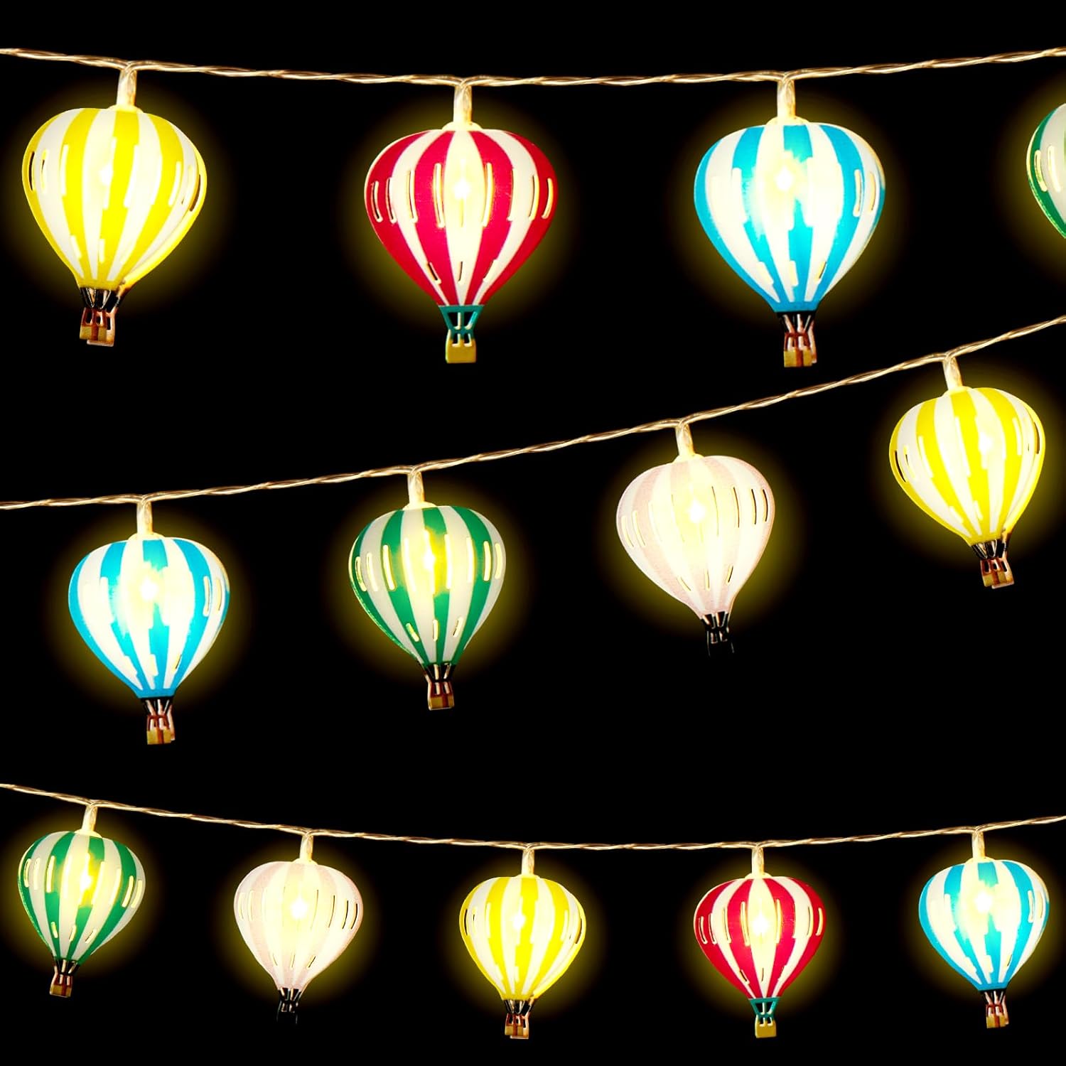 Led Balloon Light - 20 LED Hot Air Balloon String
