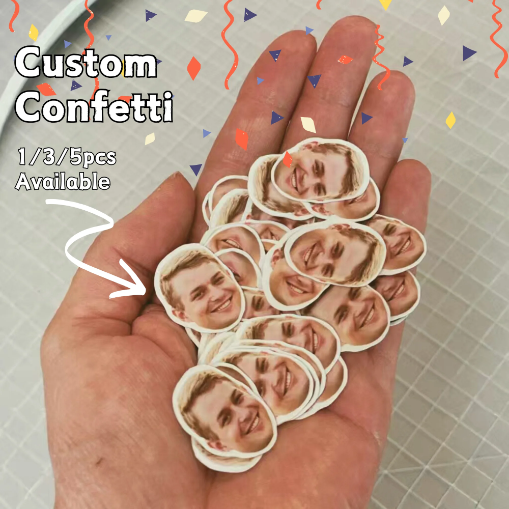 Confetti Cannon Tube - Custom Face Confetti - Personalized Cartoon