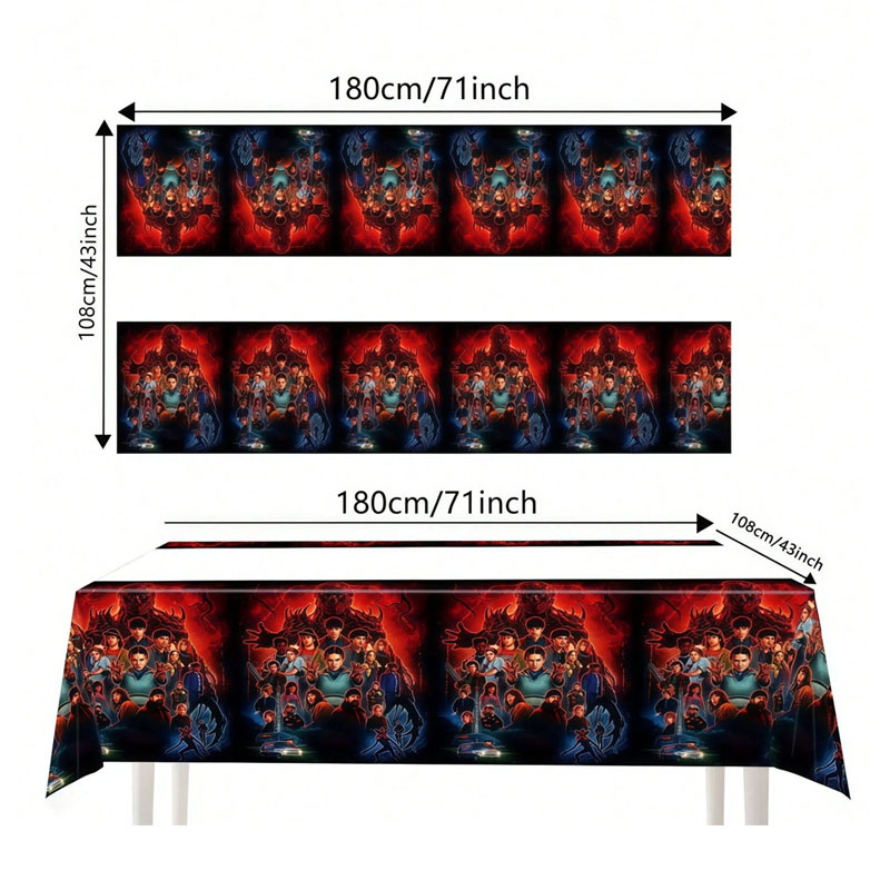 Movie Stranger Things Theme Di - Table Cloth Disposable avaliação e preço