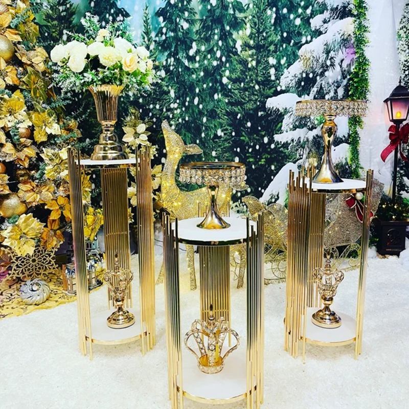 decoration gold metal walkway  - Dessert Table Backdrop avaliação e preço