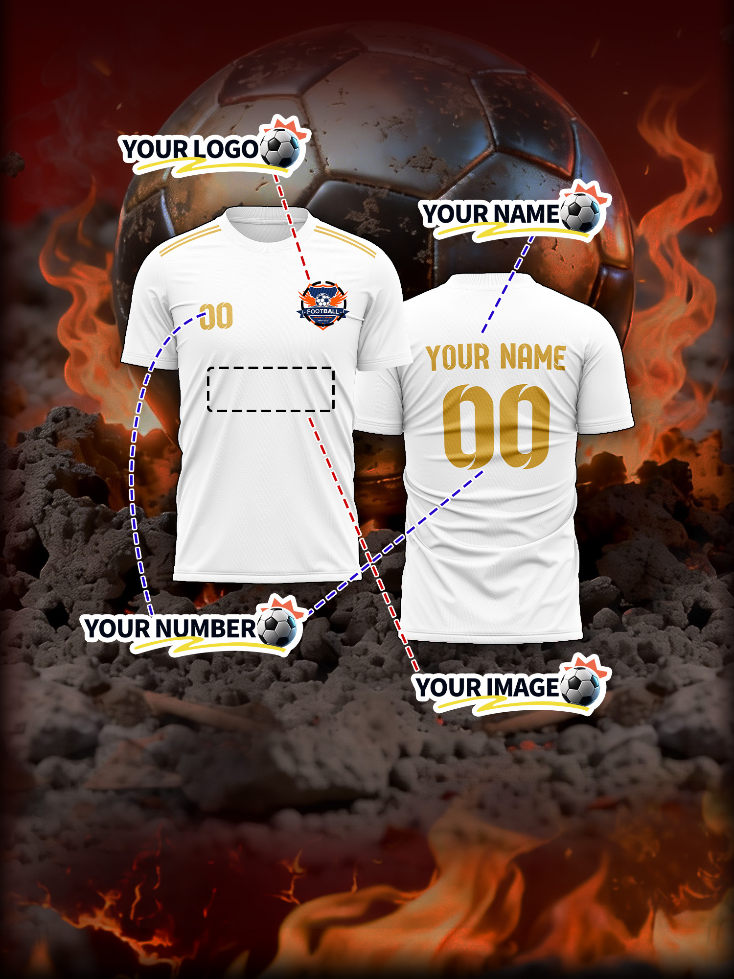 Custom Image Number Name Socce - Event & Party Supply avaliação e preço
