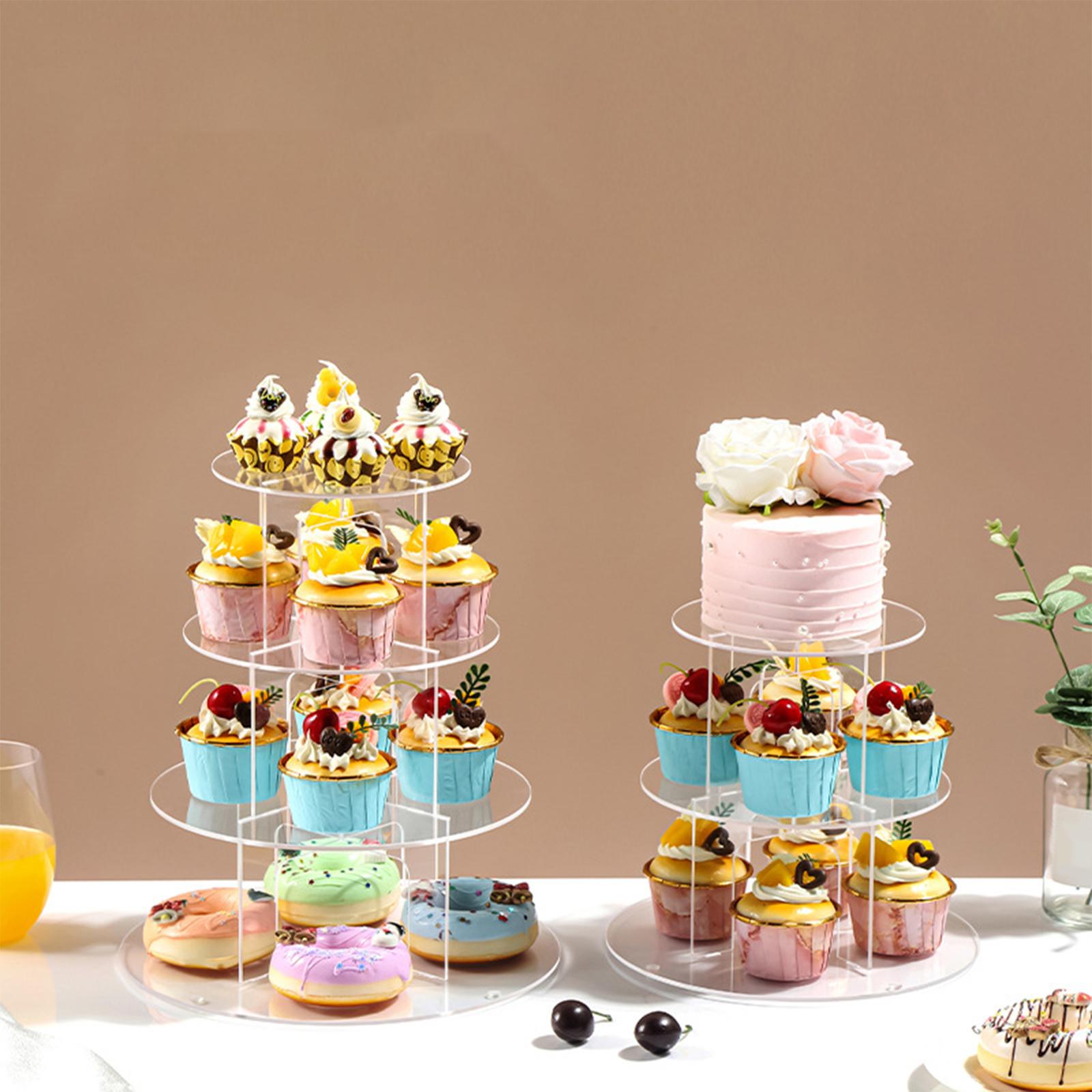 3/4/5 Tier Acrylic Cupcake Sta - Cupcake Stand Tier avaliação e preço