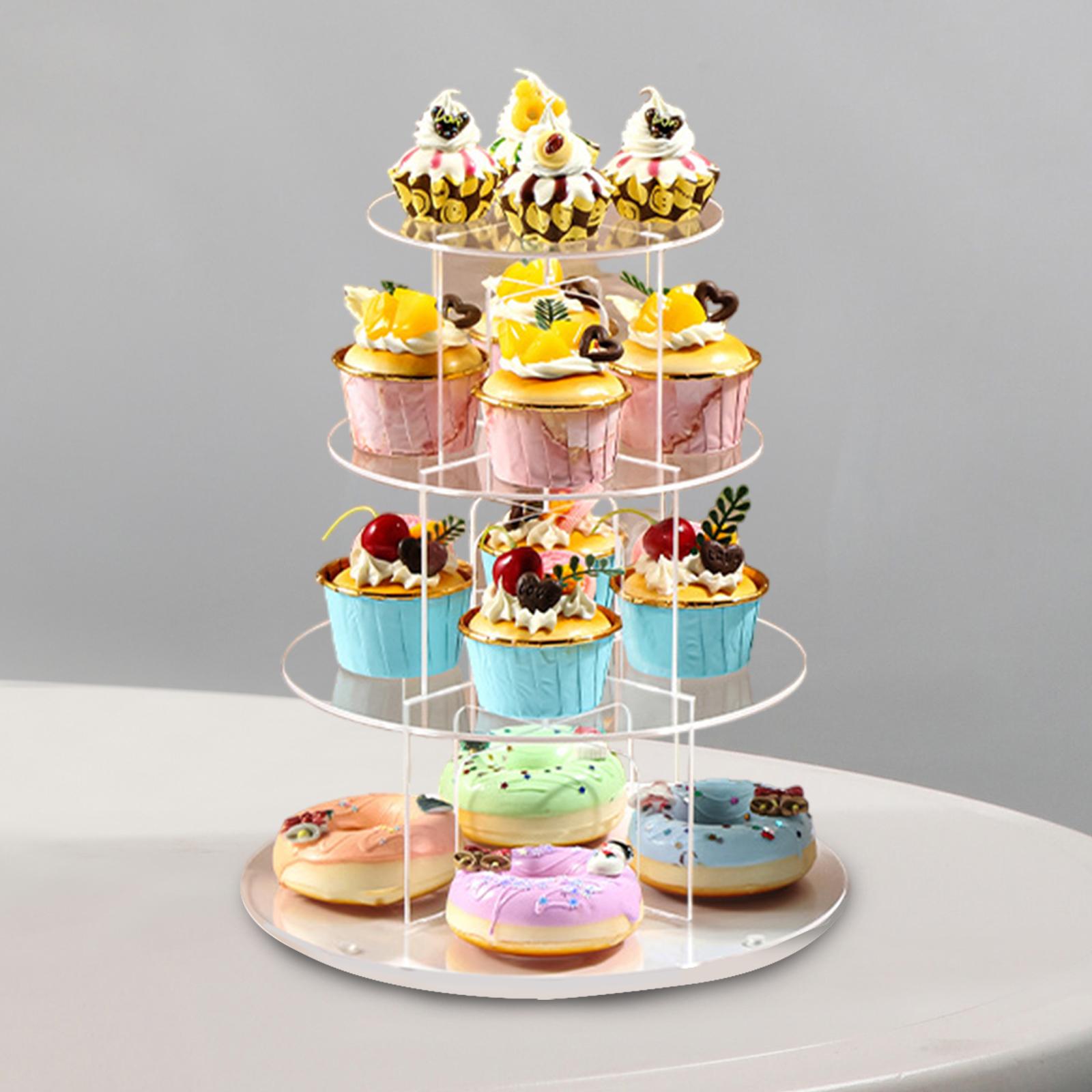 3/4/5 Tier Acrylic Cupcake Sta - Cupcake Stand Tier avaliação e preço