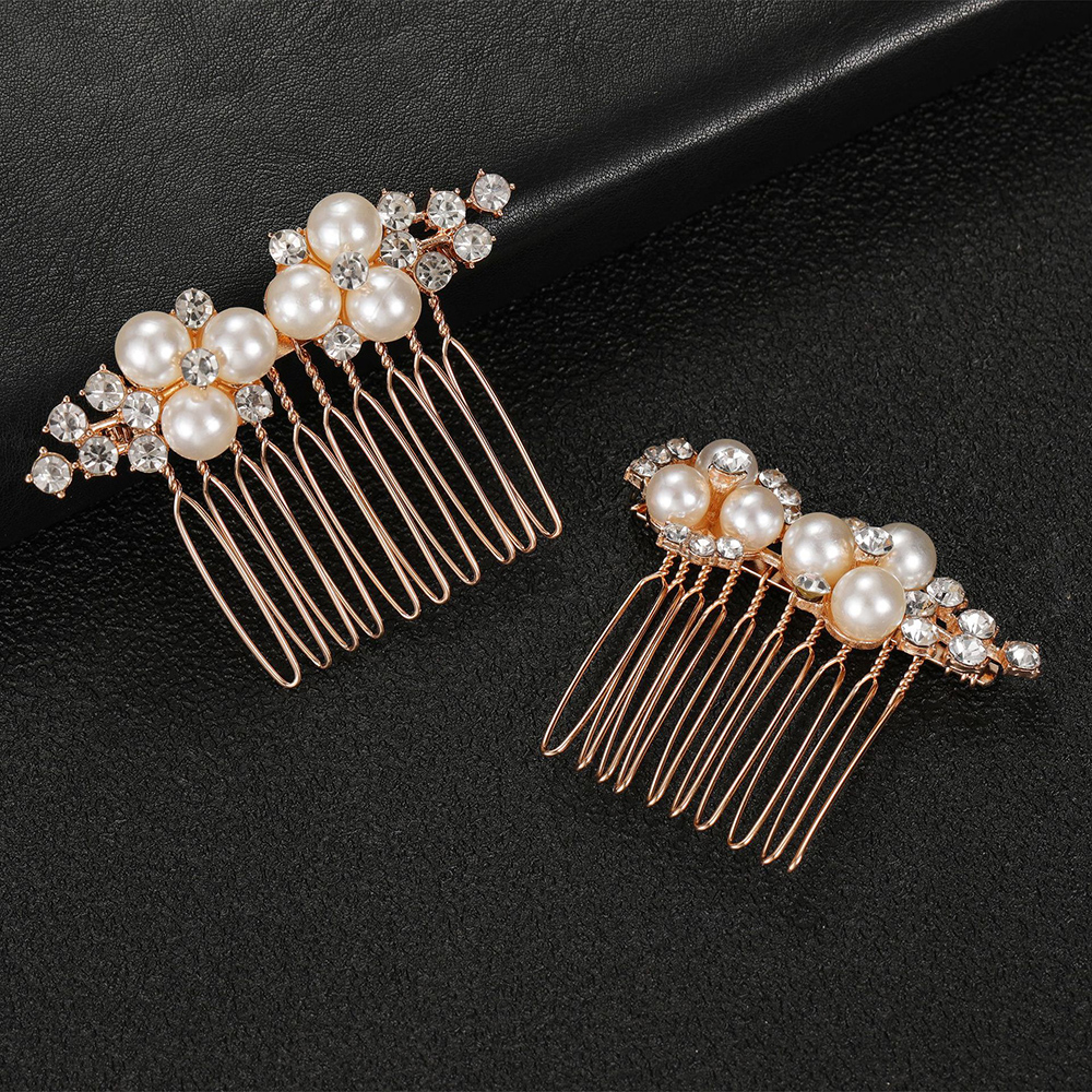 2Pcs Simple Wedding Hair Combs - Event Suppliers avaliação e preço