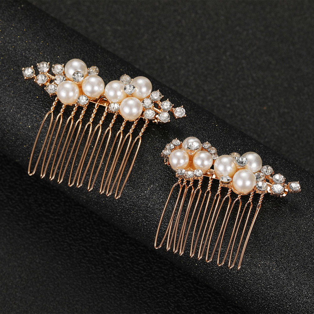 2Pcs Simple Wedding Hair Combs - Event Suppliers avaliação e preço
