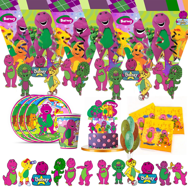 Dinosaur Barney Party Supplies - Table Cloth Disposable avaliação e preço