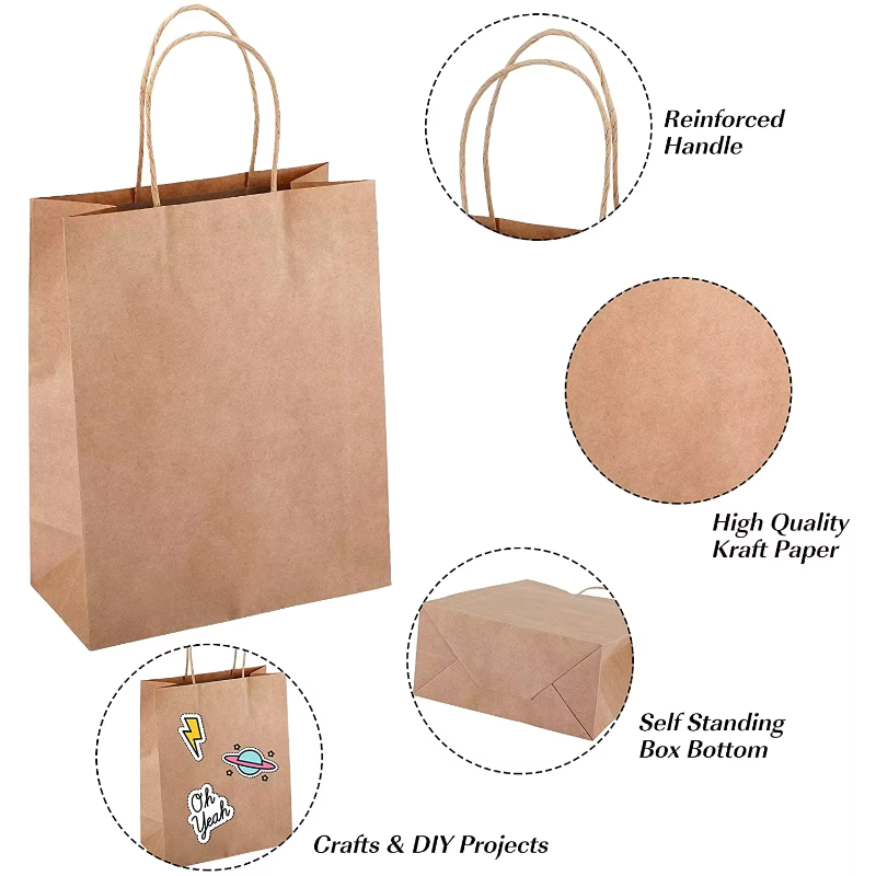 10/25/50pcs/lot Kraft Paper Ba - Party Event Supply Store avaliação e preço
