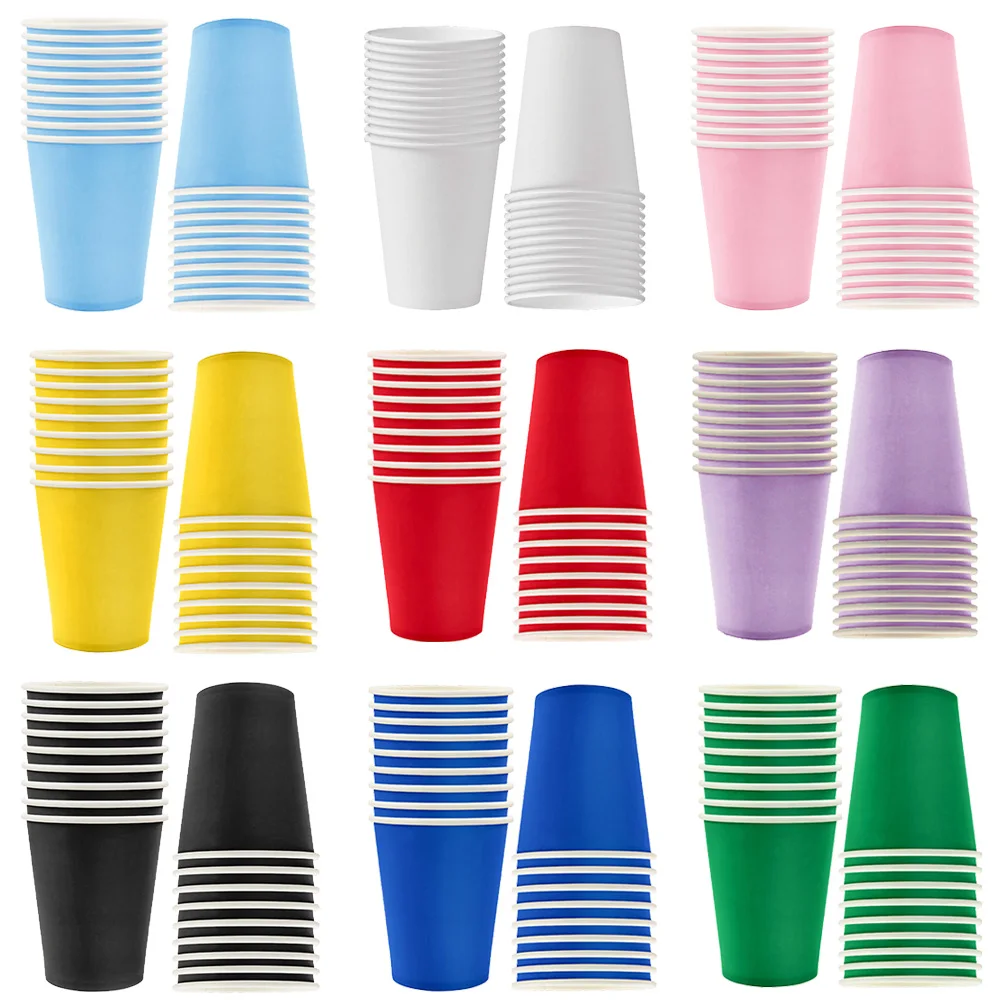 10/20/30/50pcs Solid Color Dis - Paper Straw Color avaliação e preço