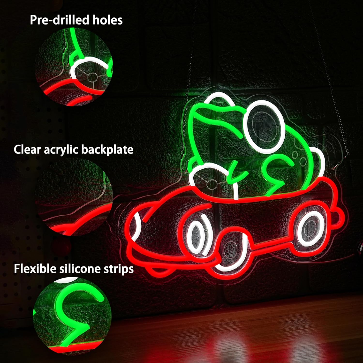 Frog Driving Car Neon Sign Art - Neon Sign Party avaliação e preço