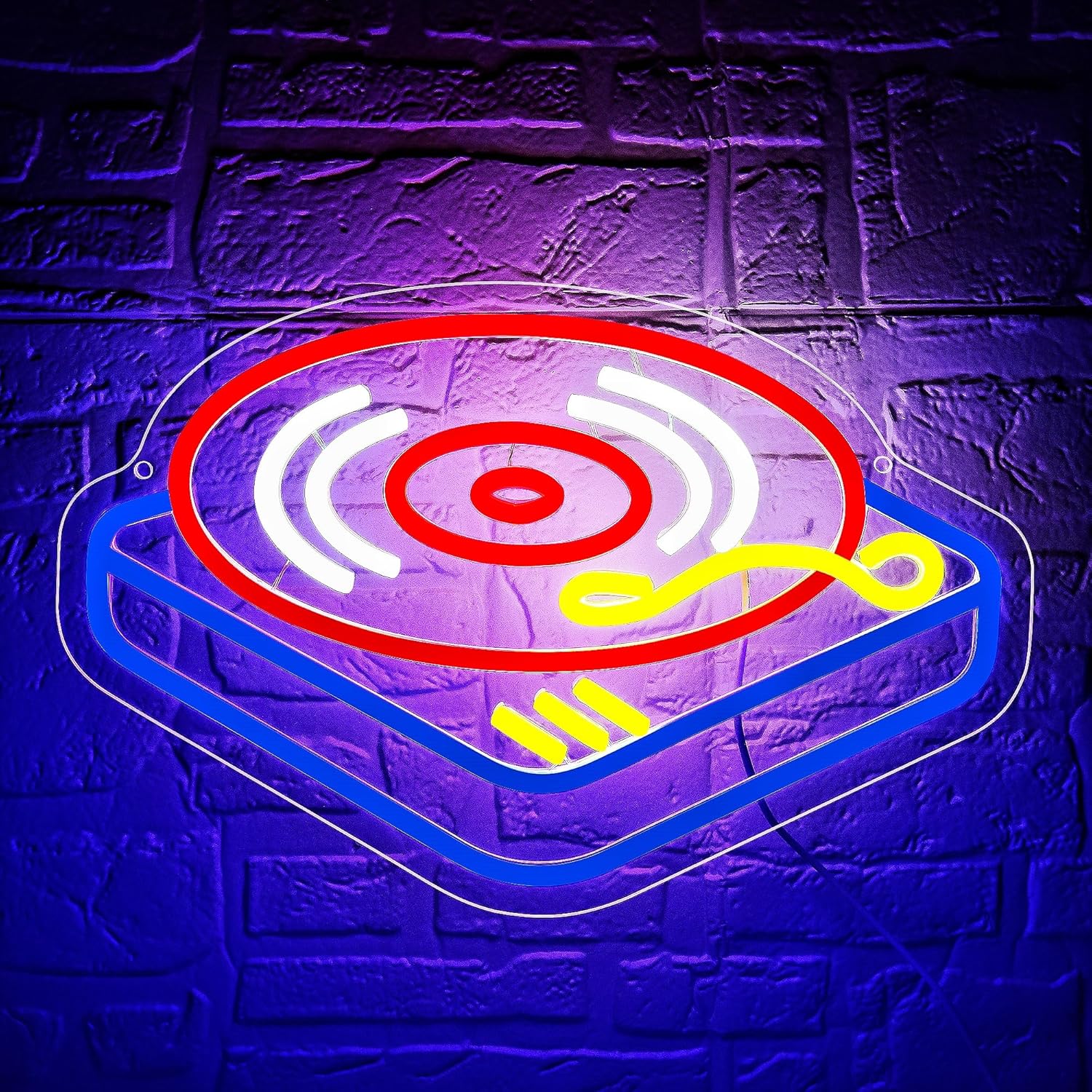 Record Player Neon Sign Guita  - Neon Sign Party avaliação e preço