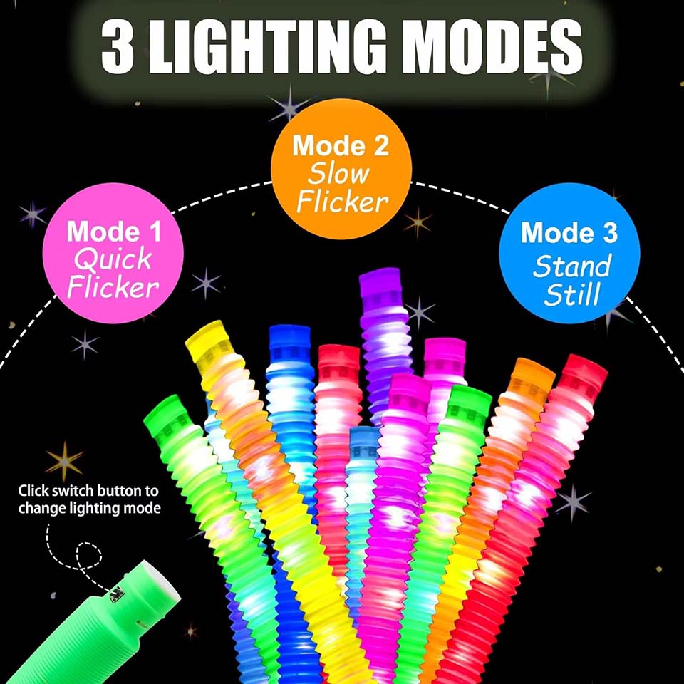6/12/24pcs LED Flash Pop Tubes - Cotton Candy Cone avaliação e preço