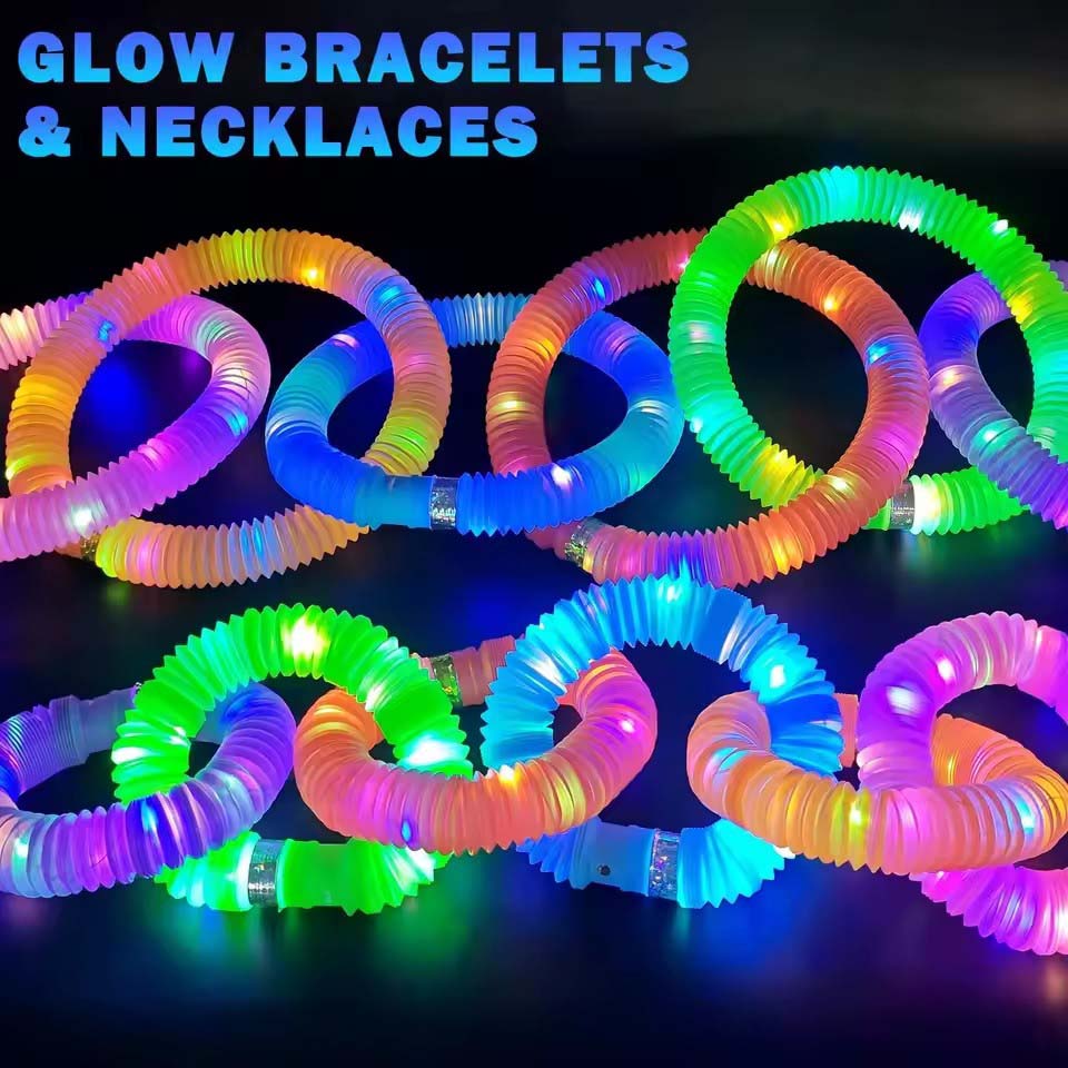 6/12/24pcs LED Flash Pop Tubes - Cotton Candy Cone avaliação e preço