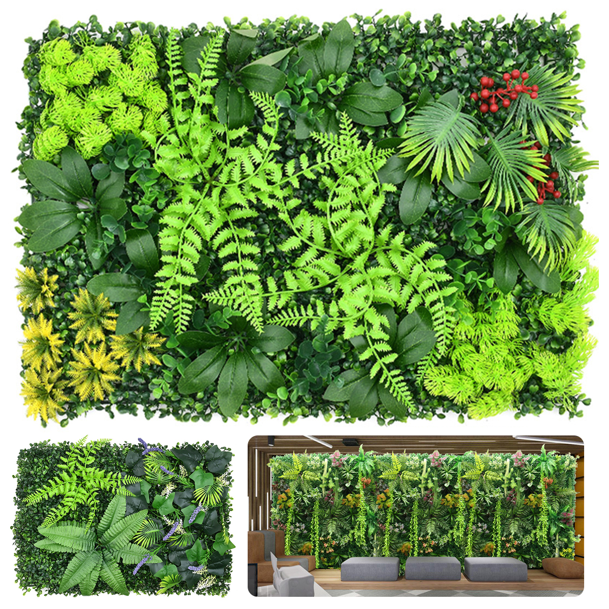 Artificial Plant Wall Plastic  - Flower Wall Panel avaliação e preço