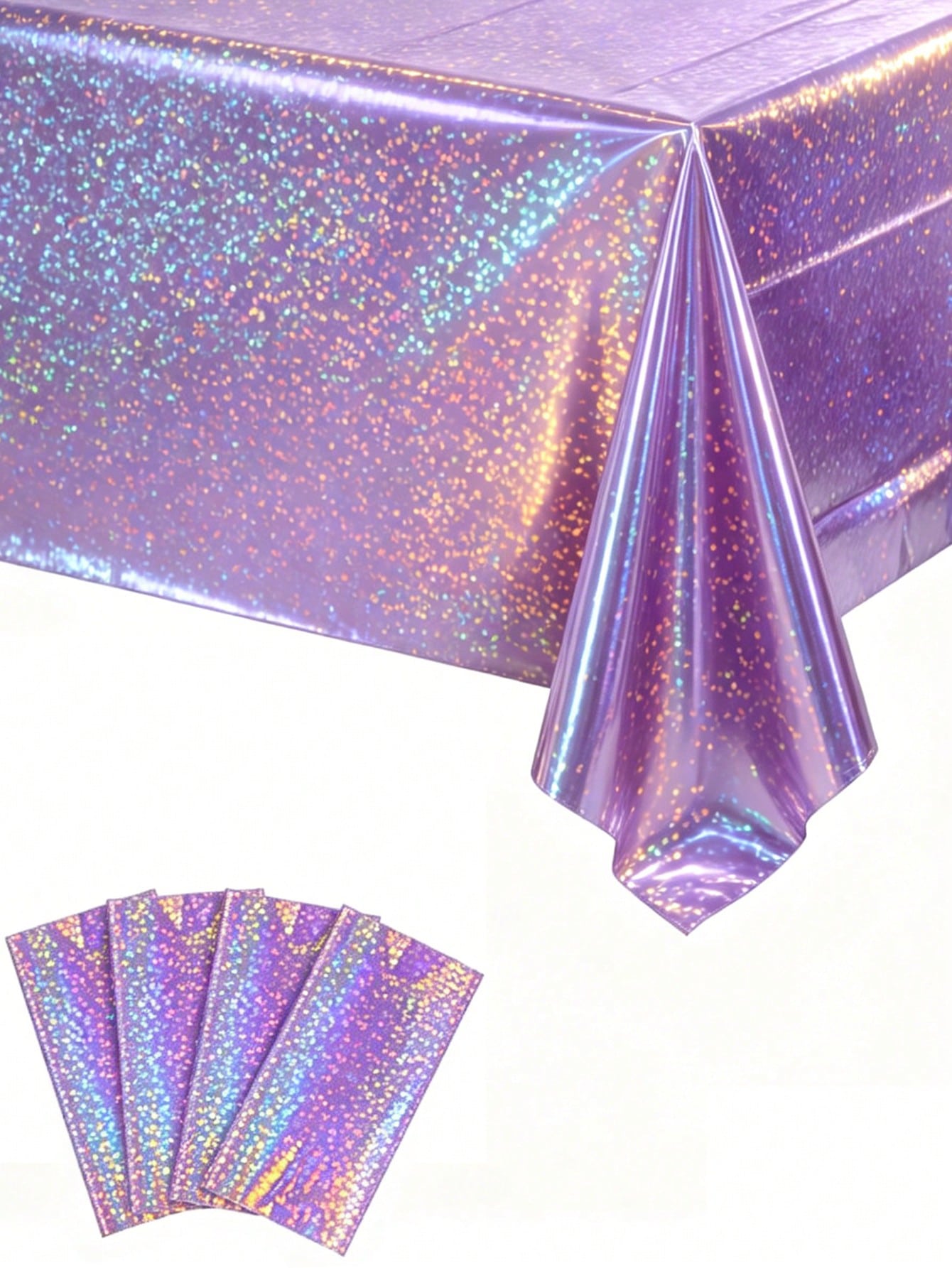 1pc Laser Purple Disposable Ta - Table Cloth Disposable avaliação e preço