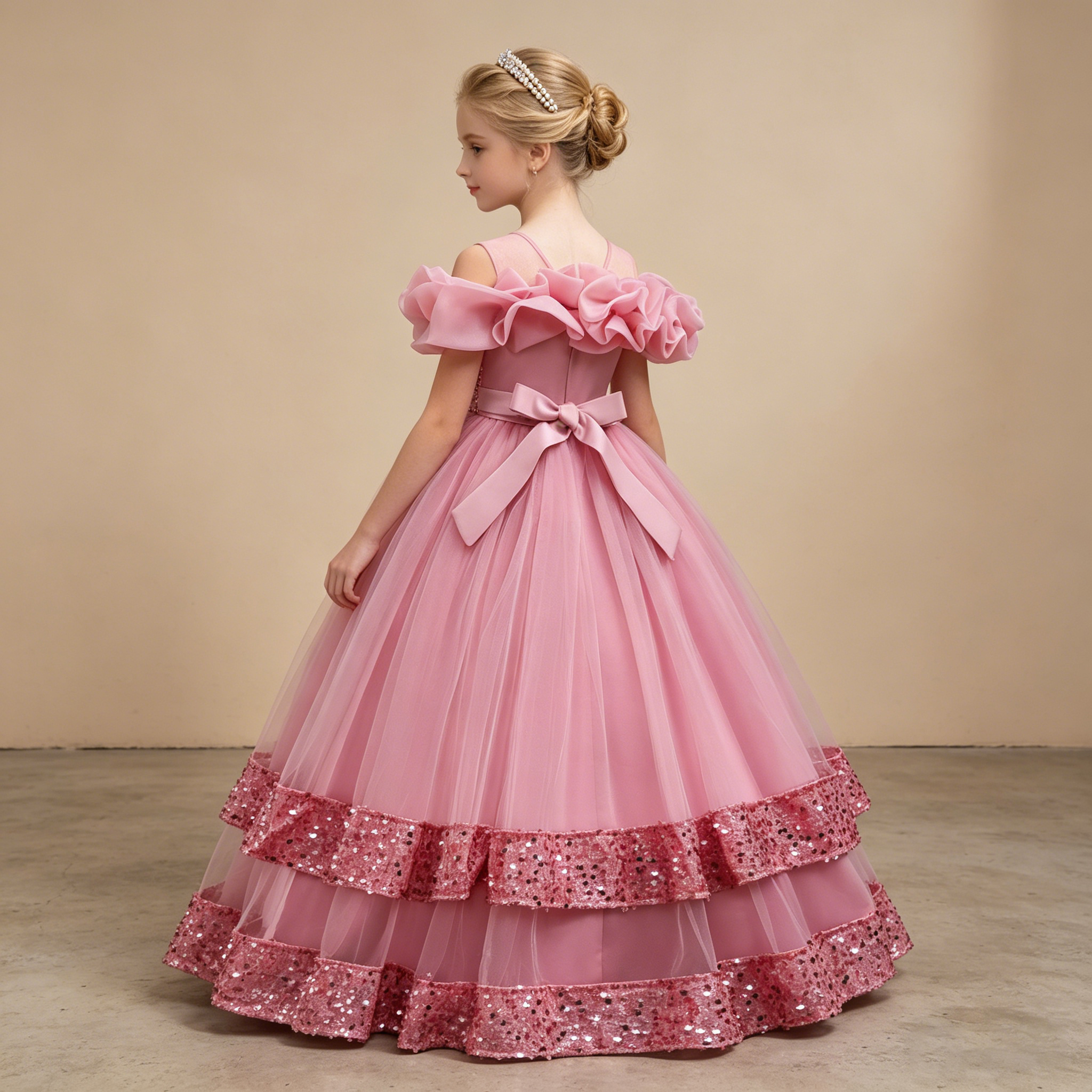 Girls Princess Off Shoulder Ru - Glitter Tablecloth avaliação e preço