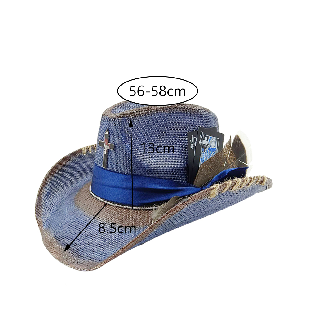 Western summer cowboy hat stra - Paper Straw Color avaliação e preço