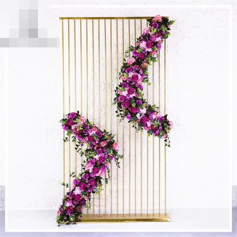 Shiny Gold Metal Frame Flower  - Dessert Table Backdrop avaliação e preço