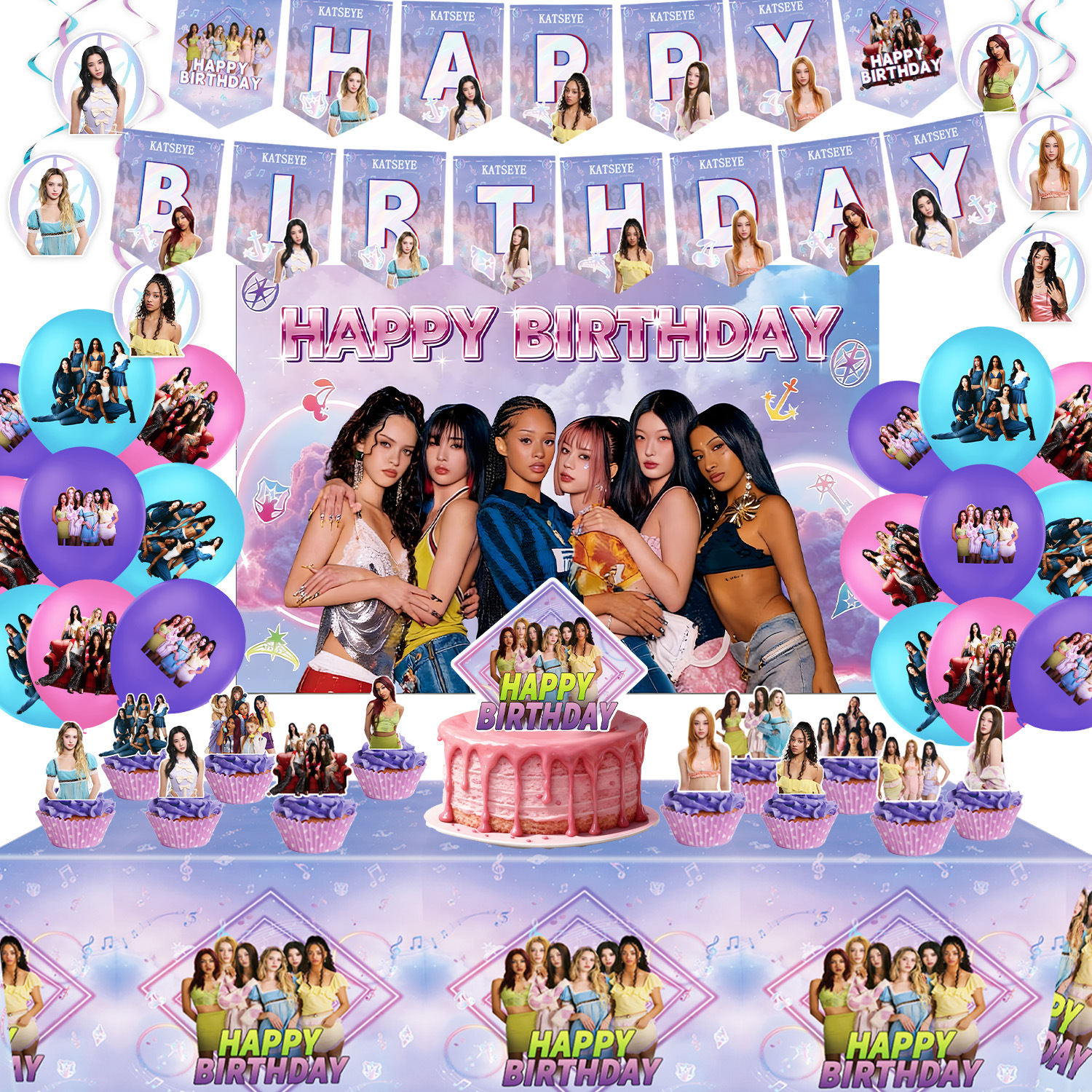 K&Katseye Idol Birthday Party  - Led Balloon Light avaliação e preço