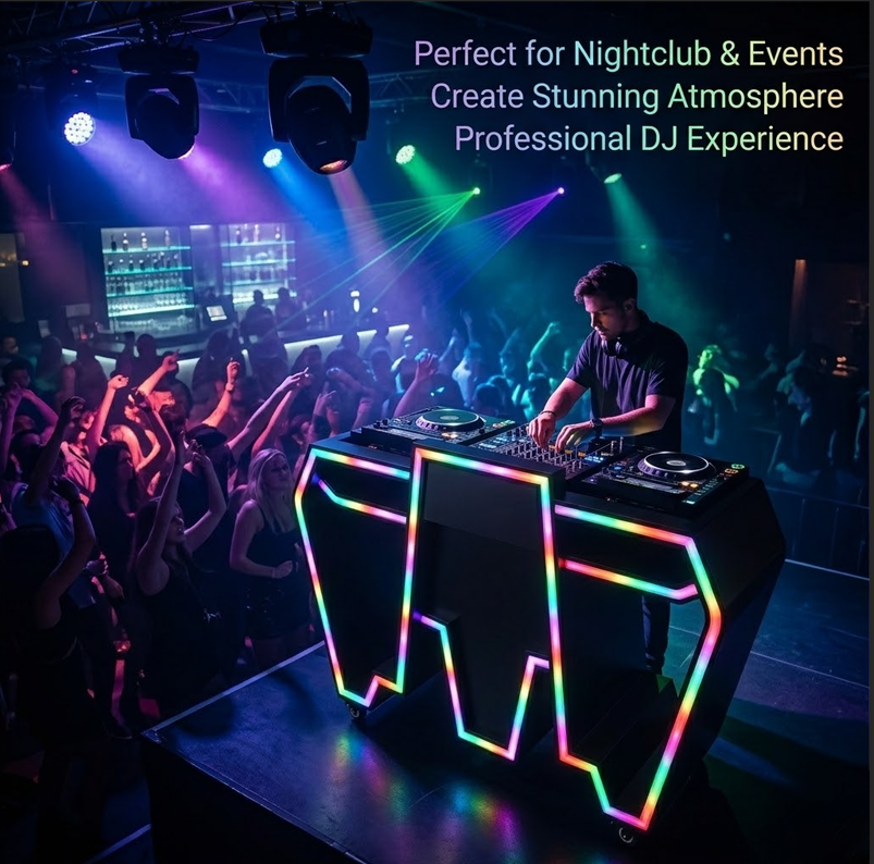 Custom Metal LED DJ Booth Tabl - Event Suppliers avaliação e preço