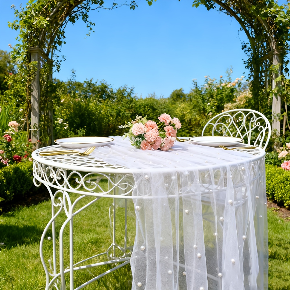 300cmX160cm Pearl Mesh Fabric  - Dessert Table Backdrop avaliação e preço