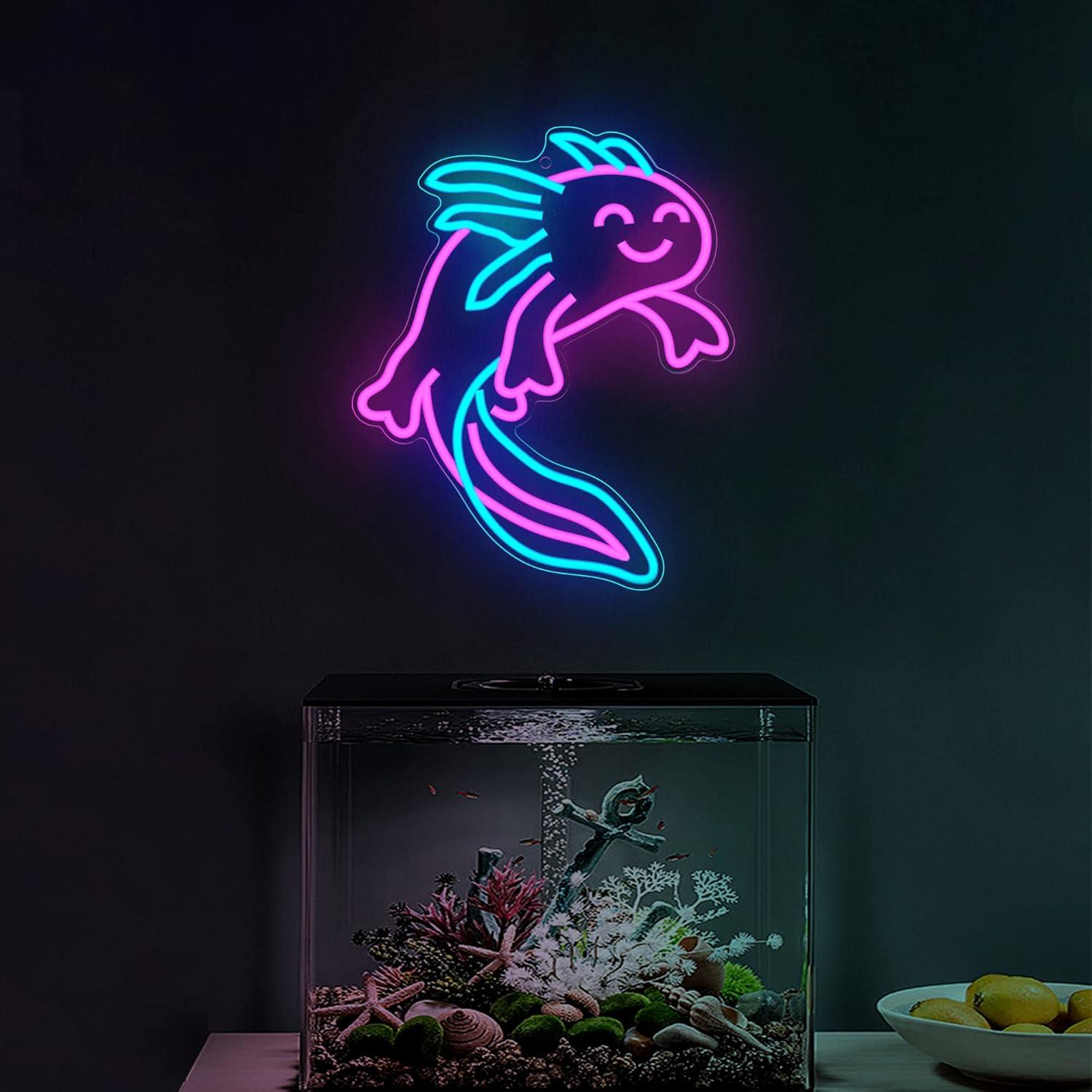 Ammonite Axolotl Neon Sign Cut - Neon Sign Party avaliação e preço