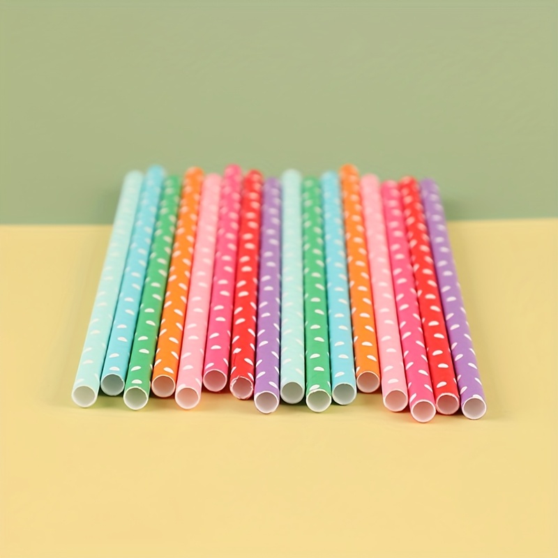 100pcs colorful disposable pap - Paper Straw Color avaliação e preço