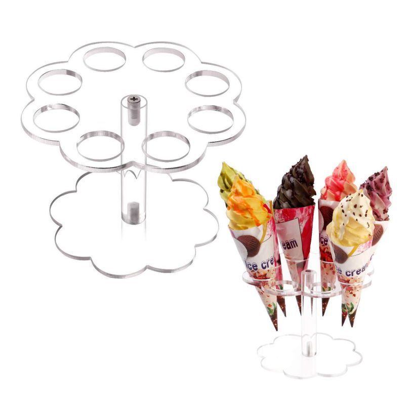 Ice Cream Cone Holder Acrylic  - Cotton Candy Cone avaliação e preço