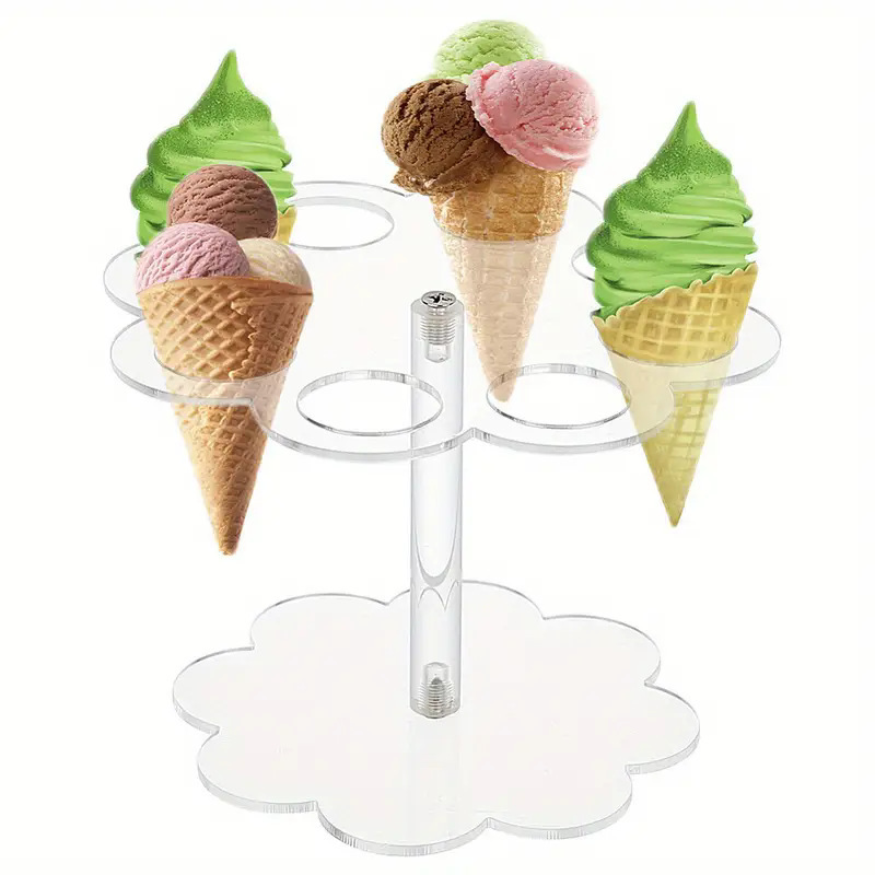 Ice Cream Cone Holder Acrylic  - Cotton Candy Cone avaliação e preço