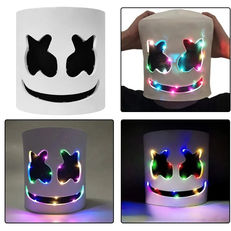 Cold light LED DJ mask lifelik - Event Party Dj avaliação e preço