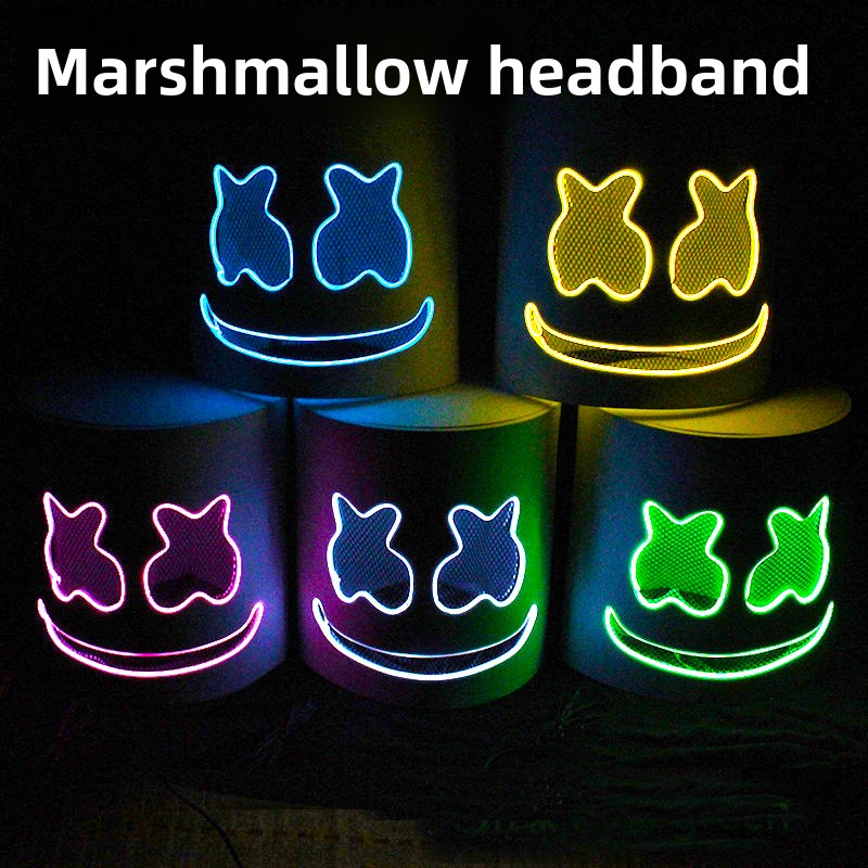 Cold light LED DJ mask lifelik - Event Party Dj avaliação e preço