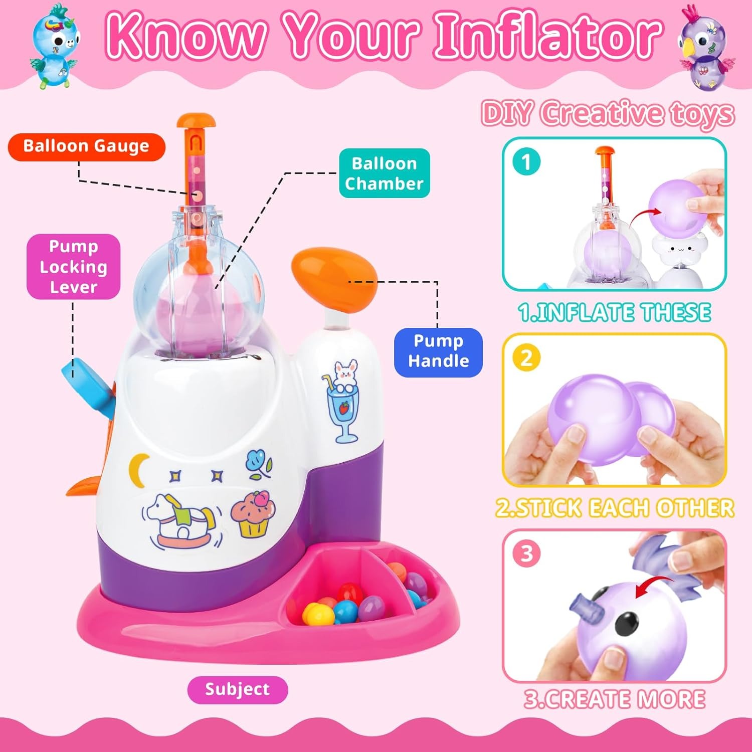 DIY Balloon Animal Kit with Pu - Balloon Pump Hand avaliação e preço