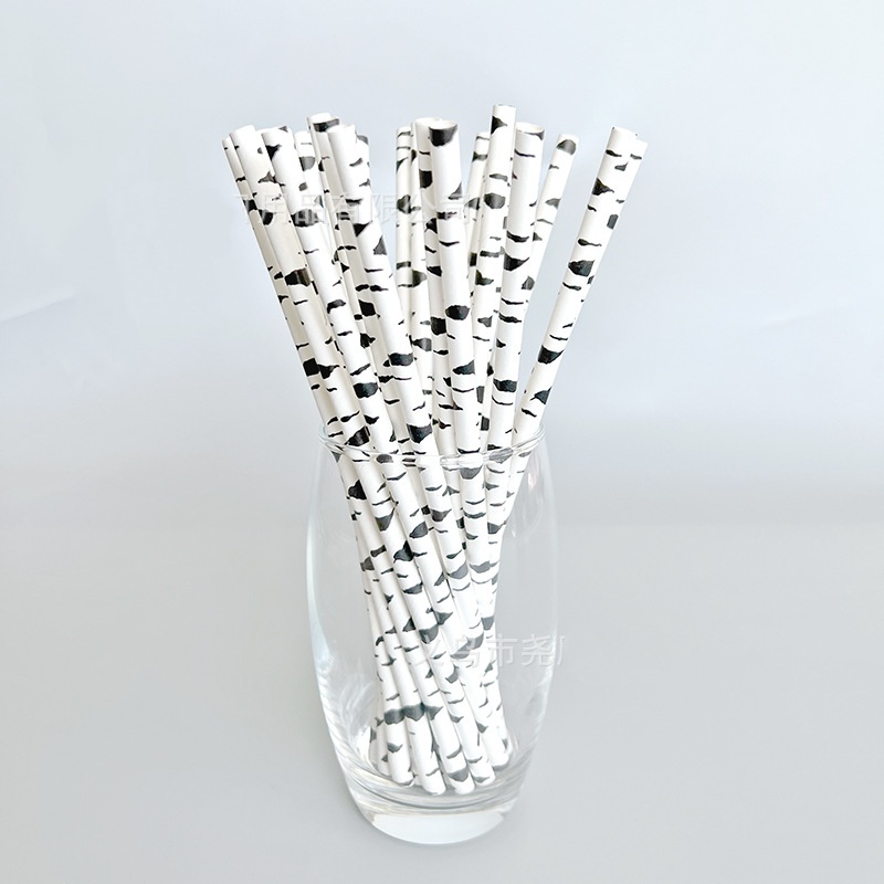 Moustache Paper Straw Cow Blac - Paper Straw Color avaliação e preço