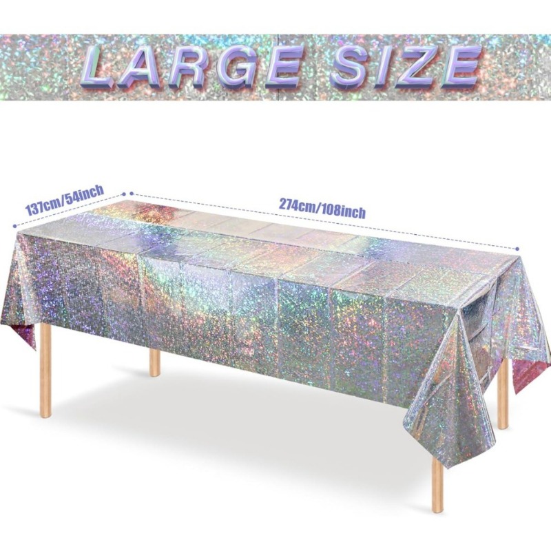 1PC Disposable Tablecloth PE W - Table Cloth Disposable avaliação e preço