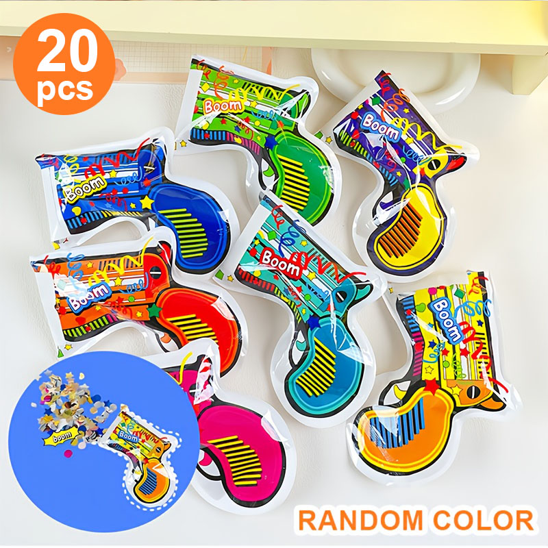 20 Colorful Confetti Poppers,  - Confetti Cannon Tube avaliação e preço