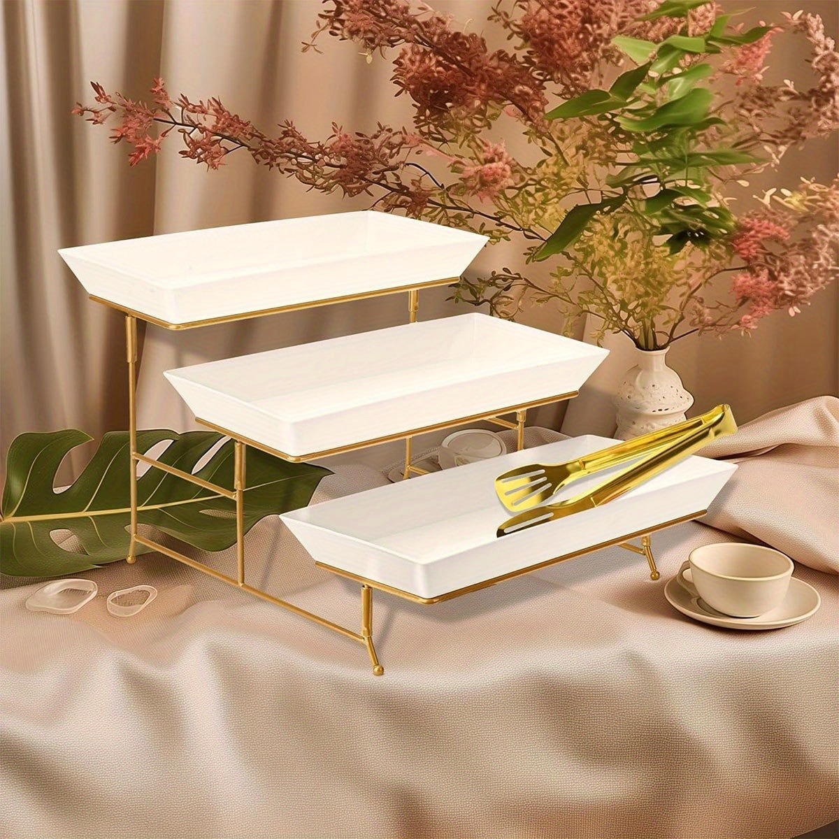 White Tiered Serving Stand + T - Cupcake Stand Tier avaliação e preço