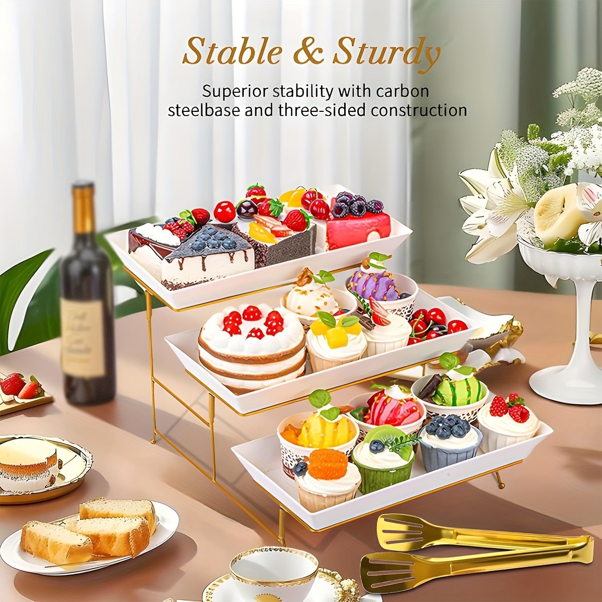White Tiered Serving Stand + T - Cupcake Stand Tier avaliação e preço