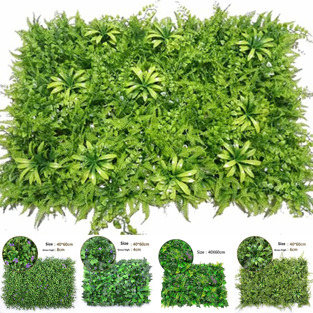 40*60cm Artificial Lawn Plant  - Flower Wall Panel avaliação e preço