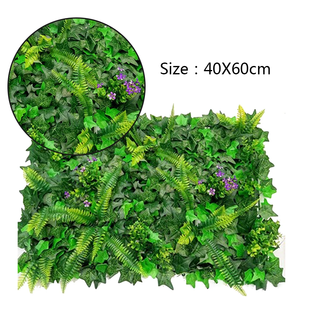 40*60cm Artificial Lawn Plant  - Flower Wall Panel avaliação e preço