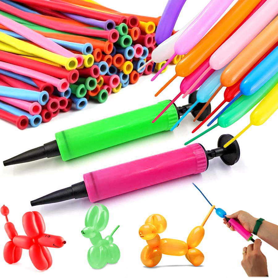 50/101pcs Long Strip Balloon w - Balloon Pump Hand avaliação e preço