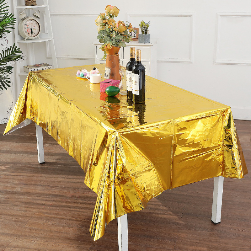 137cm*183cm Rose Gold Sliver D - Table Cloth Disposable avaliação e preço