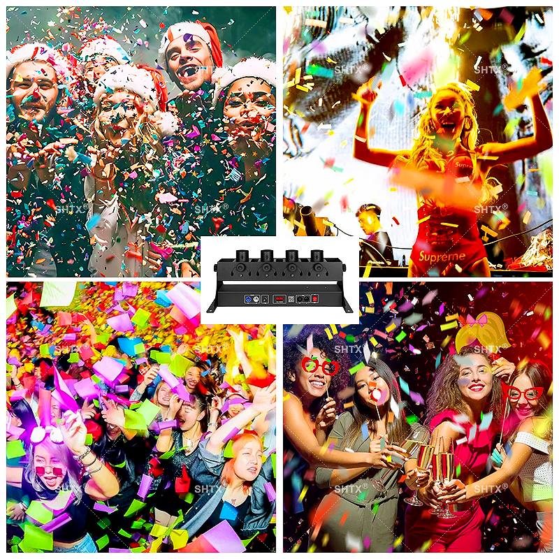 SHTX 4-Tube Confetti Launcher, - Confetti Cannon Tube avaliação e preço