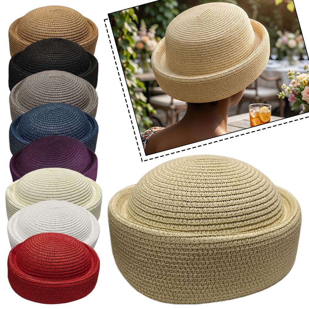 Solid Color Straw Bucket Hat S - Paper Straw Color avaliação e preço
