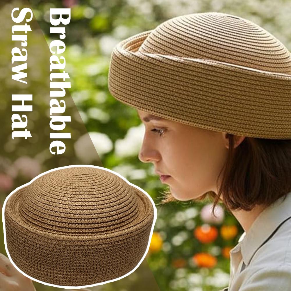 Solid Color Straw Bucket Hat S - Paper Straw Color avaliação e preço