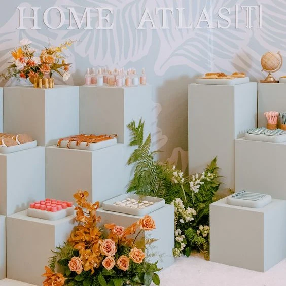 Dessert Table Cake Stand Birth - Dessert Table Backdrop avaliação e preço