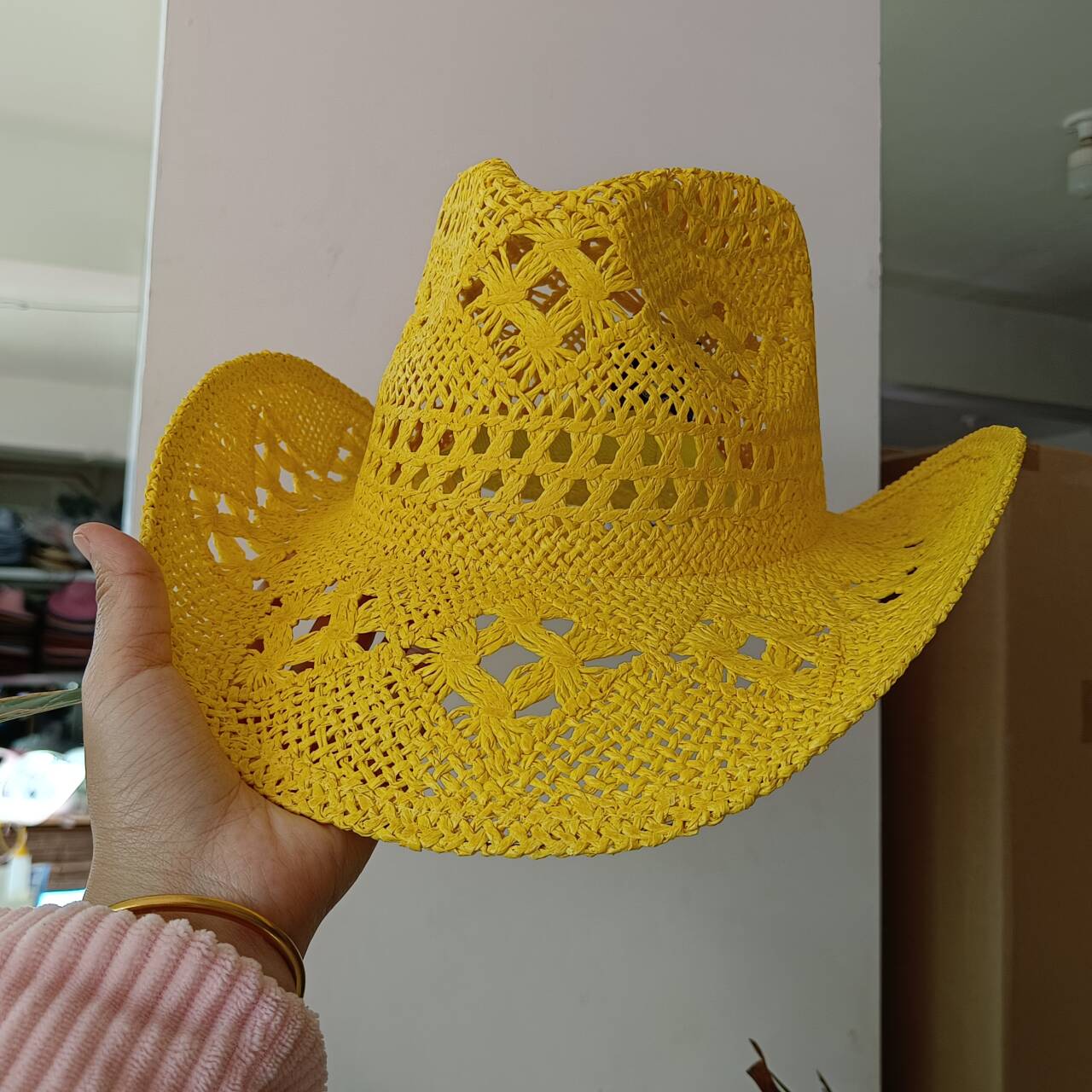 Cowboy Straw Hat new color Han - Paper Straw Color avaliação e preço